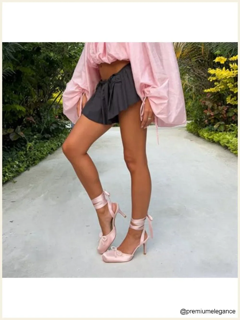 Satin Ballet Heels, Lace Up Square Toe Stiletto Pumps with Bow
